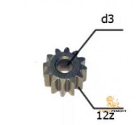 Шестерня двигателя шуруповерта (13) внутр.d 3мм, внеш.d 8,5мм, высота 5,3мм, 12 зубов